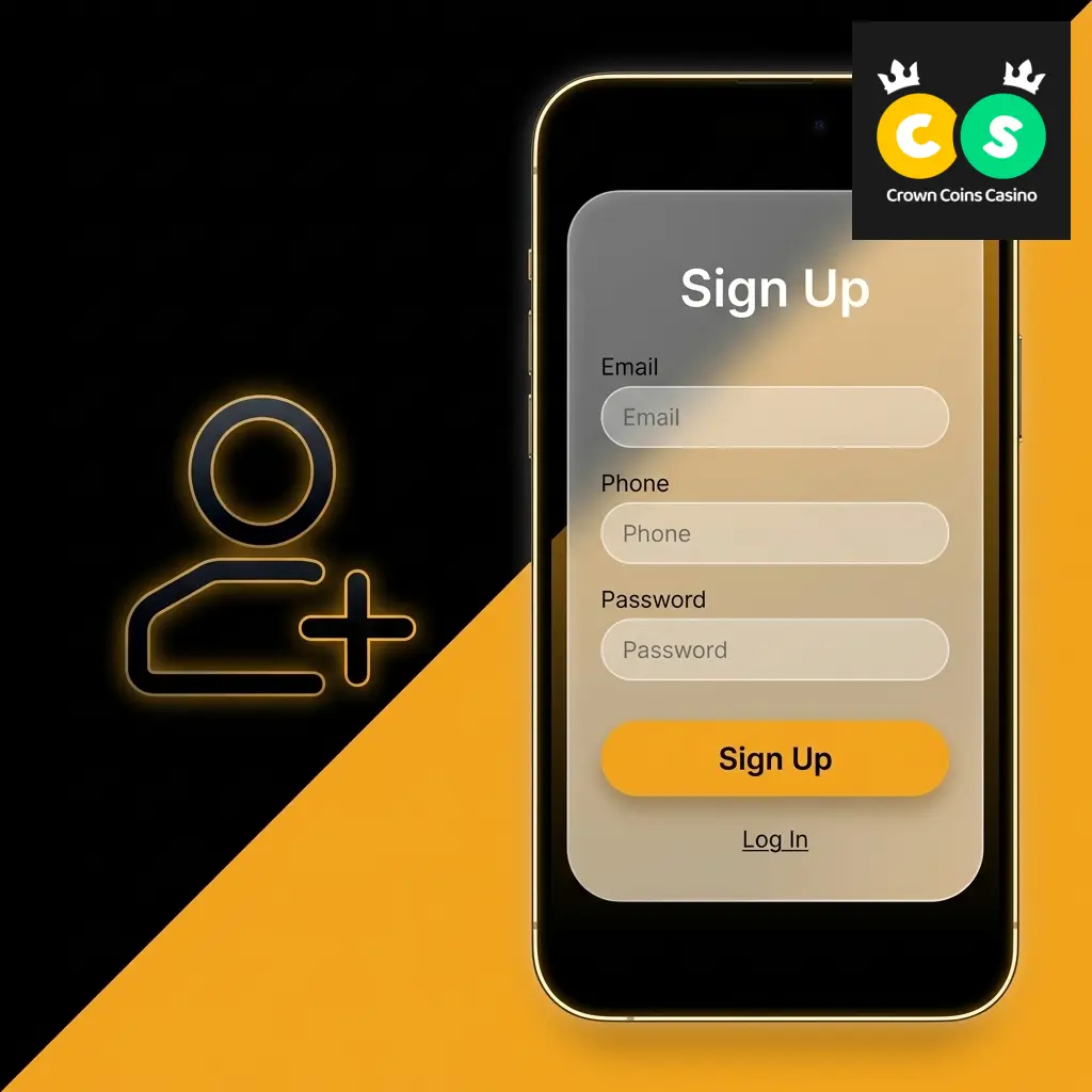 Step-by-step guide to registering at Crown Coins Casino in the US and claiming the 100,000 Crown Coins welcome bonus